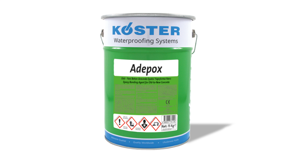 KÖSTER Adepox 15 kg - Epoksi Esaslı Eski-Yeni Beton Bağdaştırıcı