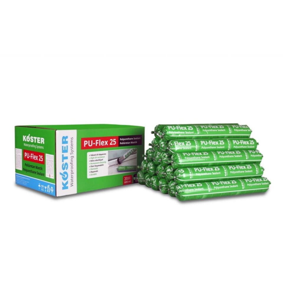 KÖSTER PU-Flex 25 Beyaz - Poliüretan Esaslı, Tek Bileşenli Mastik 600 ml