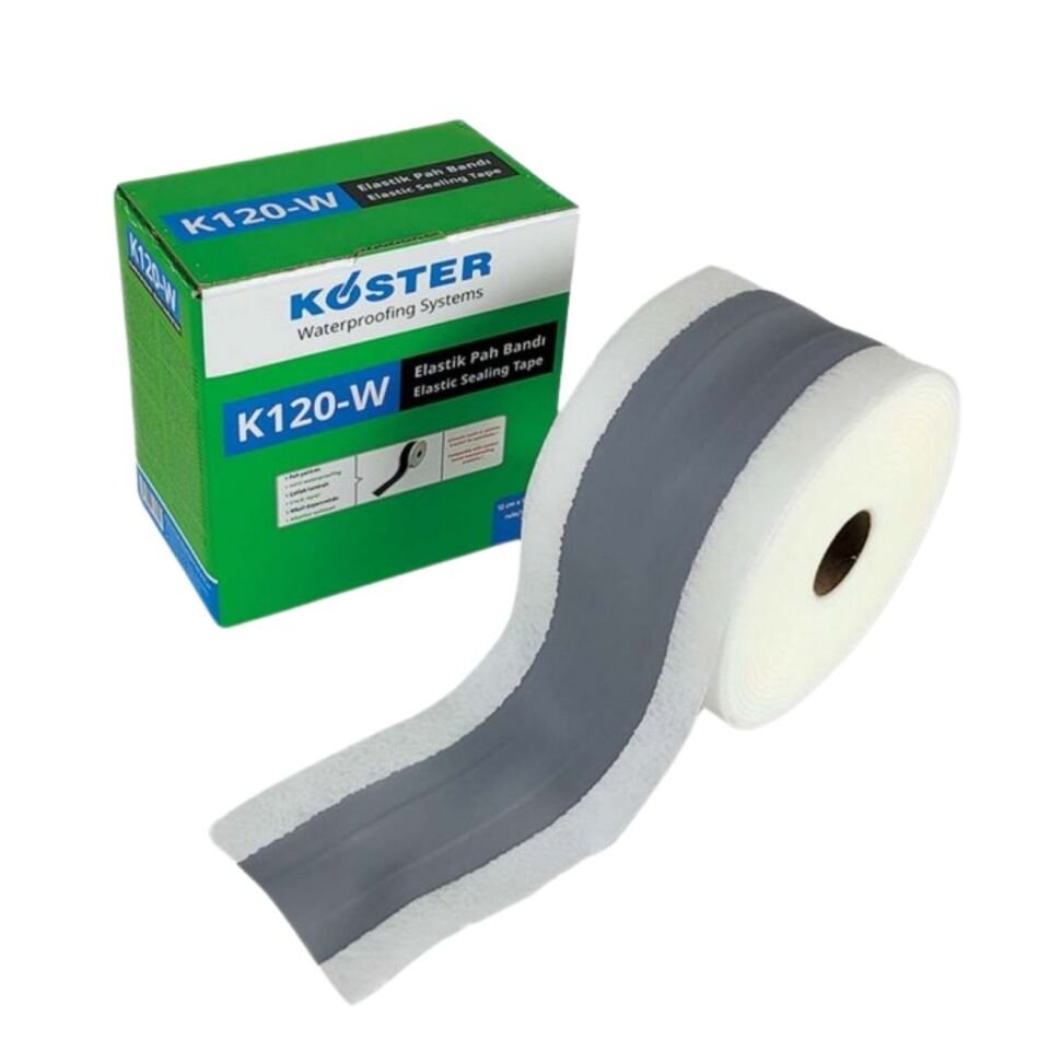 KÖSTER K 120 W Pah Bandı 12 cm x 50 m - Keçe Taşıyıcılı Elastik Pah Bandı