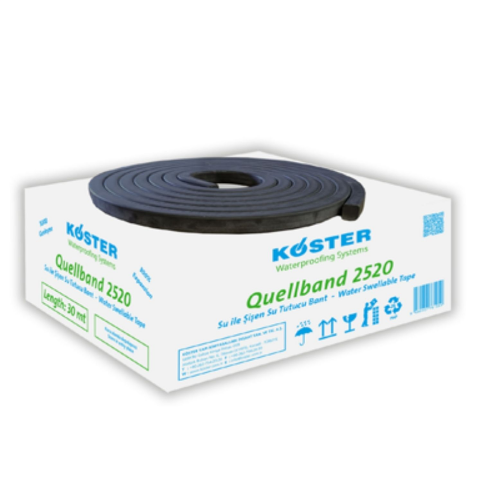 KÖSTER Quellband 2520 - Suyla Şişen Bentonit Esaslı Su Tutucu Bant 5 m