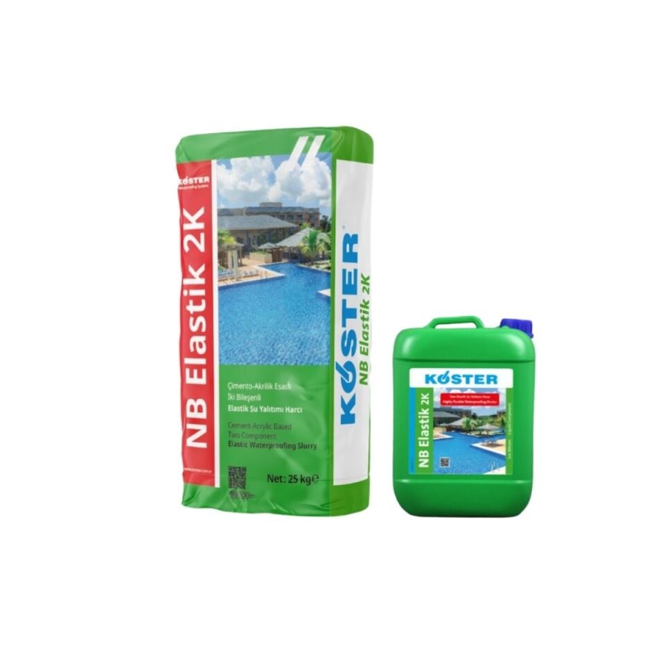 KÖSTER® NB Elastik 2K - Çimento Esaslı, İki Bileşenli Elastik Su Yalıtımı 25+8 kg